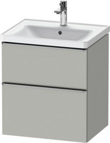Duravit Waschtischunterschrank D-Neo in Grau Matt, Wandhängend, B/T/H: 58,4 x 45,2 x 62,5 cm - Bild 1