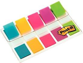 Post-it Haftstreifen Index Mini in Türkis, Gelb, Pink, Lila und Lemon - Bild 1