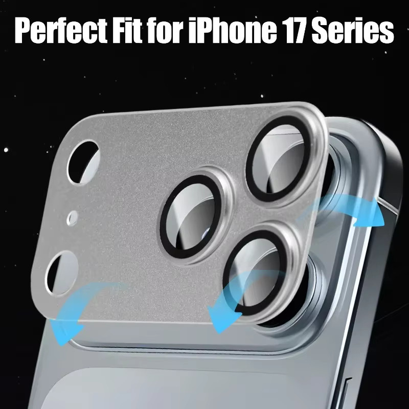 Kameraobjektivschutz aus Aluminiumlegierung und gehärtetem Glas für iPhone 17 Pro Max in Orange - Bild 5