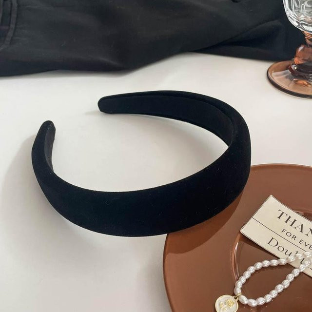 YULIN Stirnband Samt, schwarz, Damen - Bild 1