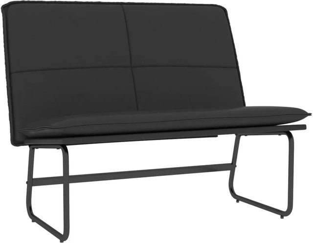 vidaXL Sitzbank in Schwarz aus Kunstleder mit Metallgestell B/T/H: 100 x 75 x 76 cm - Bild 1