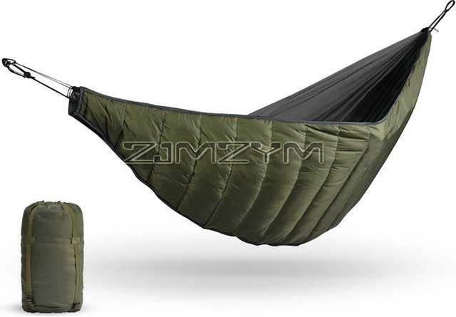 ZJMZYM Camping-Hängematten-Unterdecke in voller Länge für Erwachsene, grüne Winter-Decke zum Kälteschutz für Rucksackreisen - Bild 1