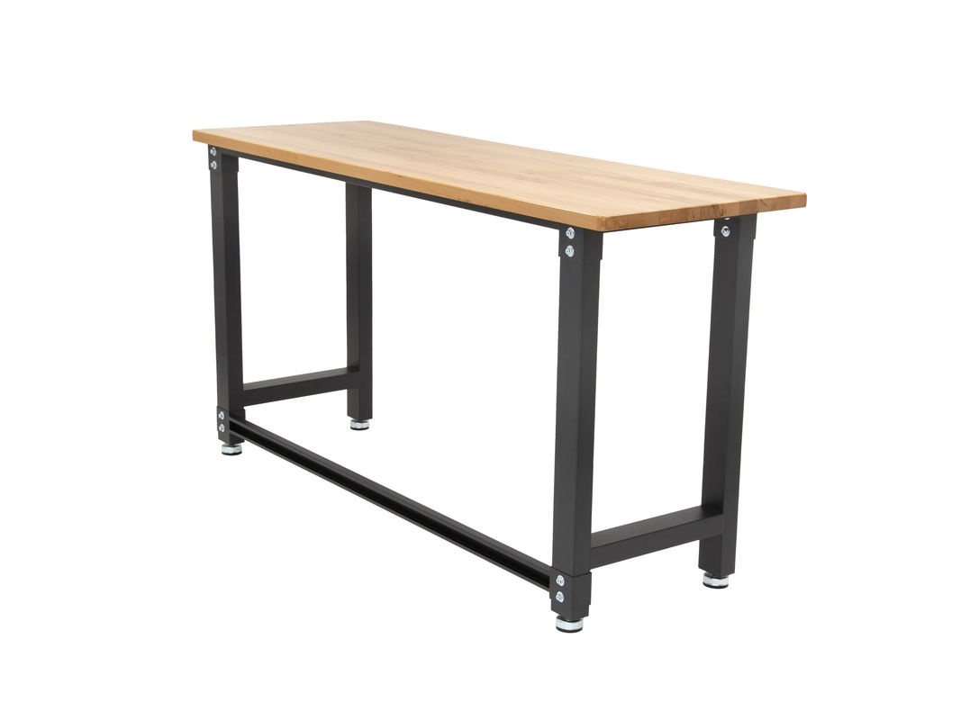 RIKTA ProLine Werkbank aus Buche und Stahl in Schwarz, B/T/H: 183 x 62 x 95,2 cm, Belastbarkeit 300 kg - Bild 2
