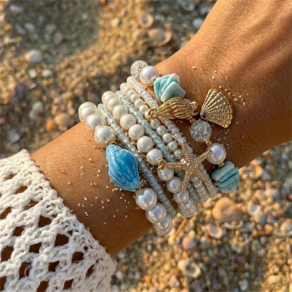 rinhoo Armband-Set, Perle, Bunt, Damen - Bild 1