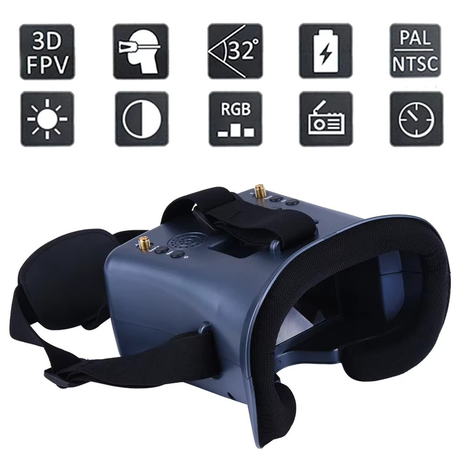 YSIDO FPV Brille 008D 5,8G 40CH 4,3 Zoll Video Headset mit HD DVR und Kamera für RC FPV Racing Drone und Micro BWhoop Drone - Bild 6