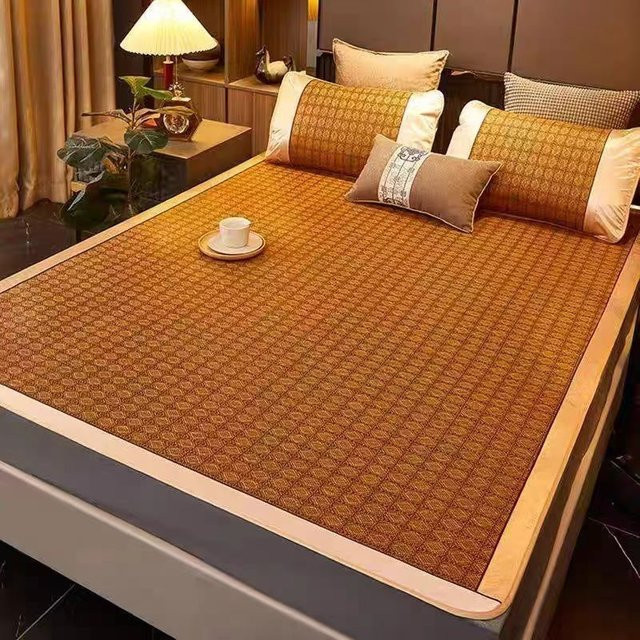Wasart Bambusmatratze aus Rattan als kühlende Sommer-Schlafmatte für Erwachsene, 2er-Set, Braun, B/T/H: 80 x 190 cm - Bild 1