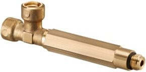 Oventrop Verlängerung Hydrocontrol 80mm mit T-Stück für Anschluss-Sets in Gold - Bild 1