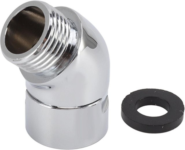 TOMTOP JMS Dusch-Ellenbogen Adapter 135 Grad aus Messing in Grau mit G1/2 Zoll Anschluss - Bild 1