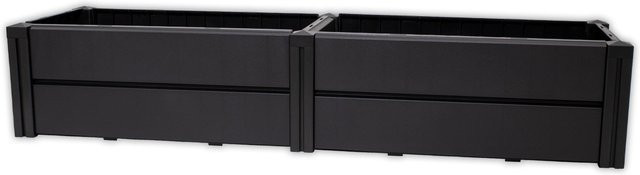 KHW Hochbeet Demeter Anthrazit schmal B: 196 cm, T: 44 cm - Bild 1