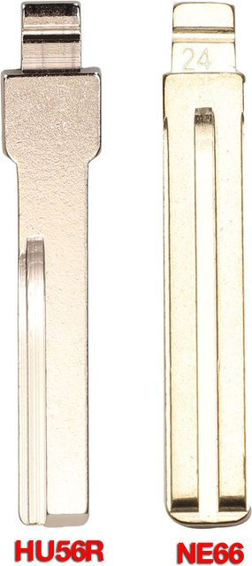Jingyuqin 10er Set Ersatz-Autoschlüssel Blank Klingen in Silber für Mercedes Benz Smart 454 Forfour, Volvo und Mitsubishi Colt HU56R NE66 - Bild 1