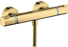 Hansgrohe Brausethermostat Ecostat Comfort in Gold Optik, Aufputz-Ausführung, poliert - Bild 1