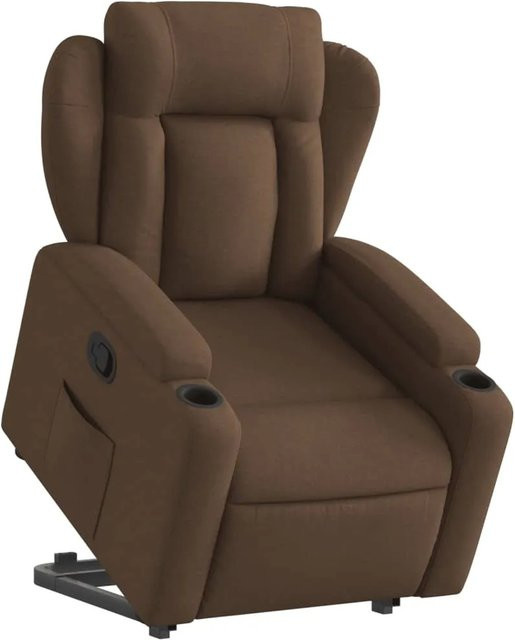 vidaXL Relaxsessel mit Aufstehhilfe in Braun aus Stoff mit Armlehnen und moderner Polsterung - Bild 1