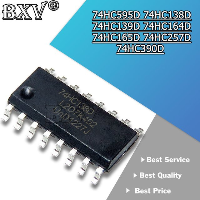10 Stück SN74HC165DR SMD IC Chipsatz in Schwarz - Bild 1