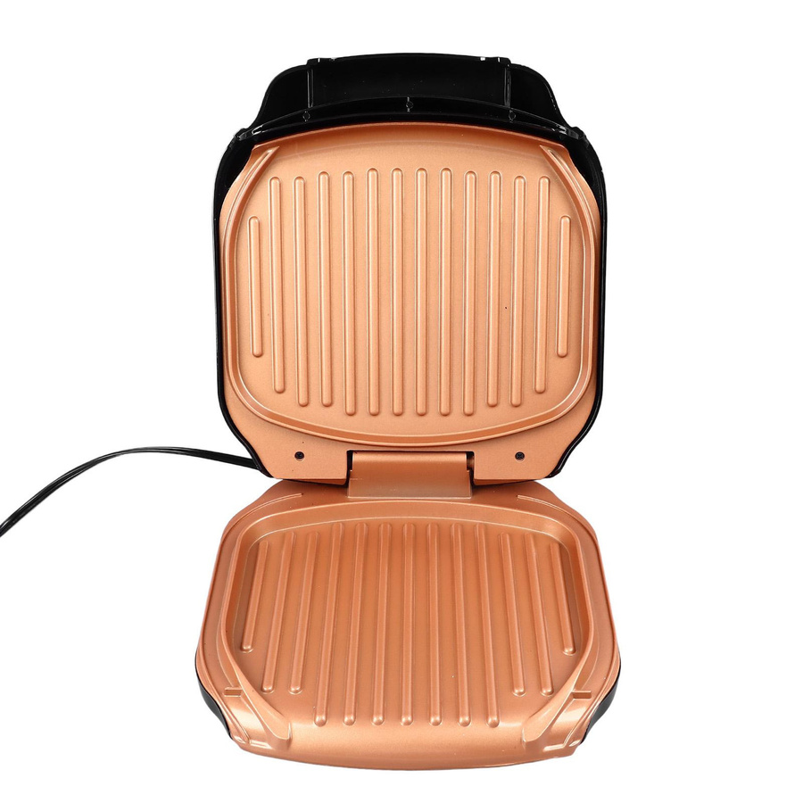 Aimo Elektrischer Innengrill mit 1200 W und antihaftbeschichteter Aluminiumplatte für Steak und Grillgut - Bild 3