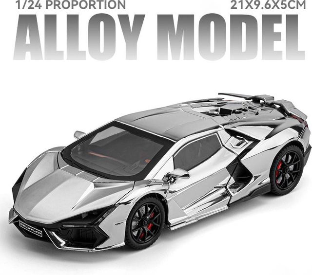Linyi toy car Revuelto Sportwagen Modell, 1:24, Metall, mit Sound und Licht, ab 18 Jahren - Bild 1