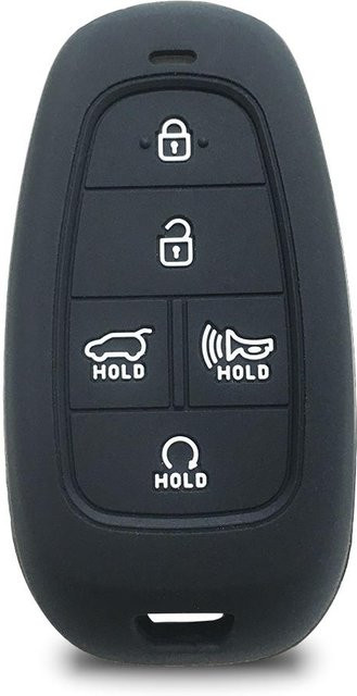 Silikon Autoschlüsselhülle Abdeckung in Schwarz für Hyundai Santa Fe Tucson NEXO NX4 Atos Prime Solaris i30 Smart Key Zubehör - Bild 1