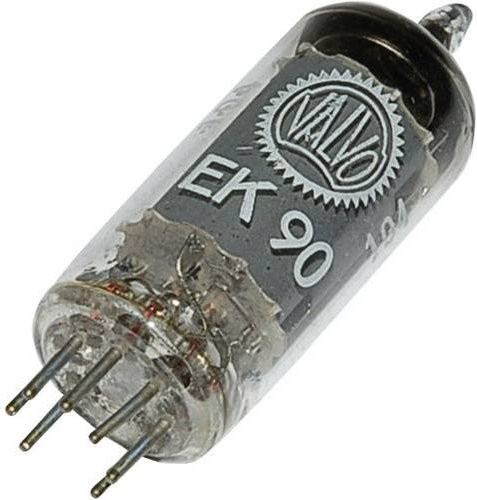 VALVO EK 90 = 6 BE 6 Elektronenröhre Heptode, transparent, Sockel B7G - Bild 1