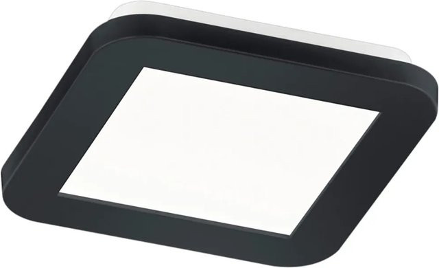 Reality LED Deckenleuchte Camillus Schwarz matt, B/T/H: 17,0 x 17,0 x 3,0 cm - Bild 1