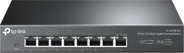 TP-Link TL-SG108-M2 2.5 Gbit/s Ethernet Switch, Schwarz - Bild 1