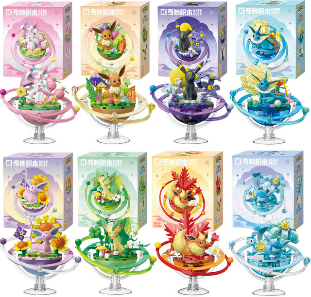 Pokemon Eeveelution Figuren, Taschenmonster, Espeon, Sylveon, Glaceon, Leafeon, Vaporeon, Umbreon, Flareon - Bild 1