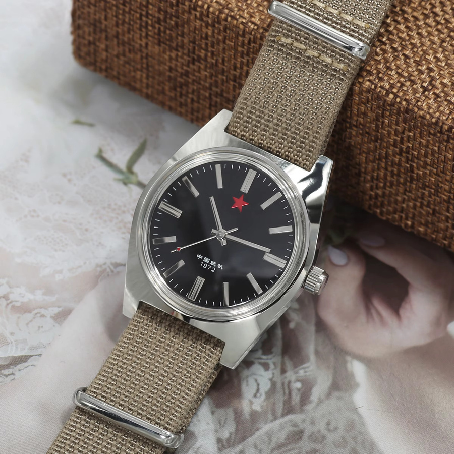 HEIMDALLR Armbanduhr, Handaufzug, Edelstahl, 36 mm, Herren, Schwarz - Bild 5
