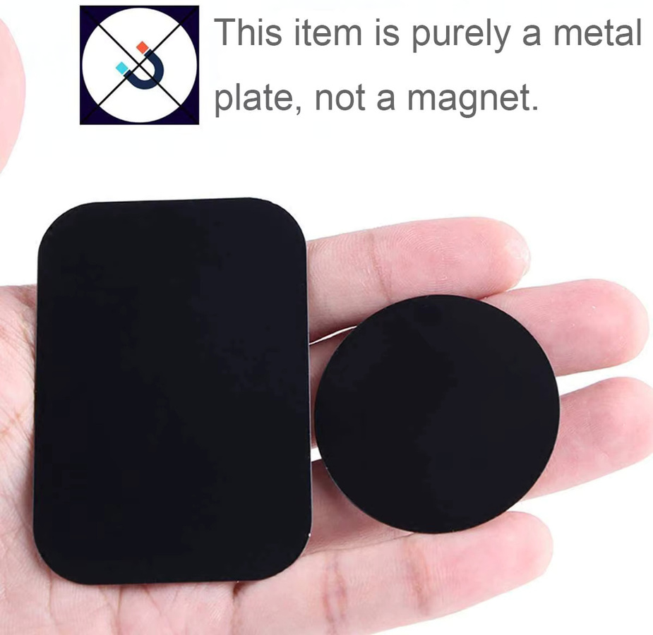 5er-Set Magnetische Metall-Disk-Platten für Telefonhalterungen in Schwarz - Bild 3