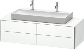 Duravit Waschtischunterschrank XSquare, Wandhängend, Farbe: Weiß Matt, B/T/H: 140 x 40 x 40 cm, 4 Schubladen - Bild 1