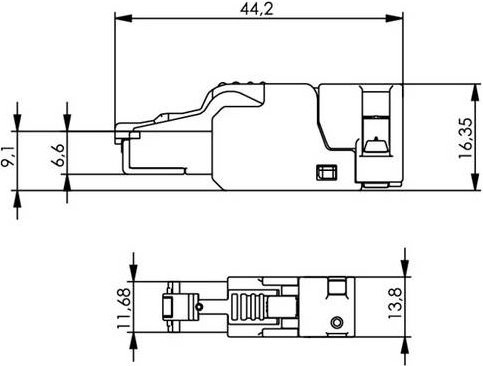 Telegärtner RJ45-Steckverbinder Cat.6A ungeschirmt feldkonfektionierbar UFP8 T568B für Ethernet/LAN AWG24/1-AWG23/1 - Bild 1