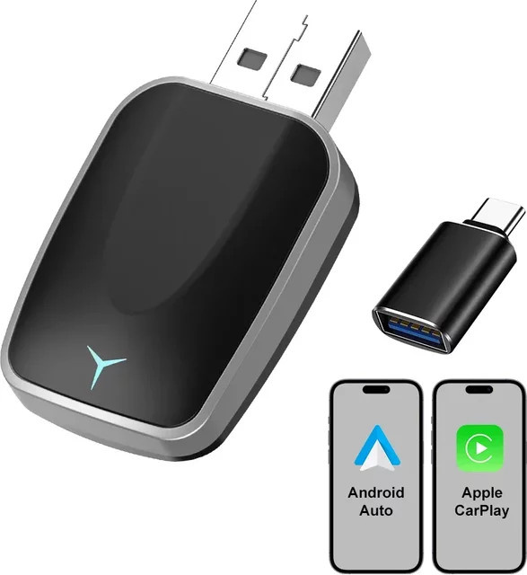 FLIXIVI 2in1 Wireless CarPlay und Android Auto Adapter Smart Mini Box in Schwarz für Nissan - Bild 1