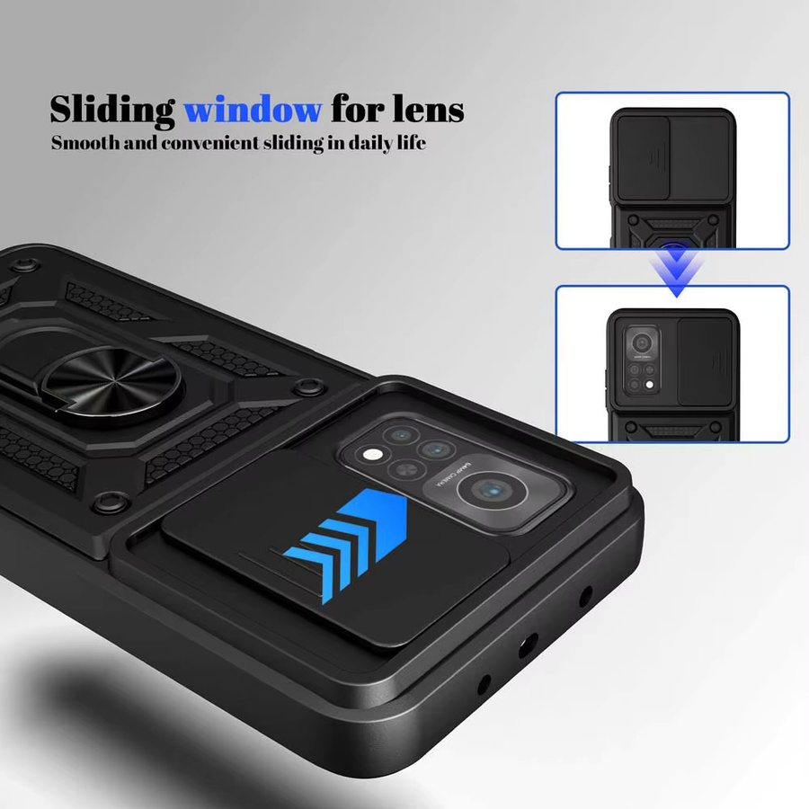 Xiaomi Stoßfeste Schutzhülle mit Magnetischem Ring für Mi 13T, 12T, 11T, 10T Pro und Mi 12T in Schwarz - Bild 2