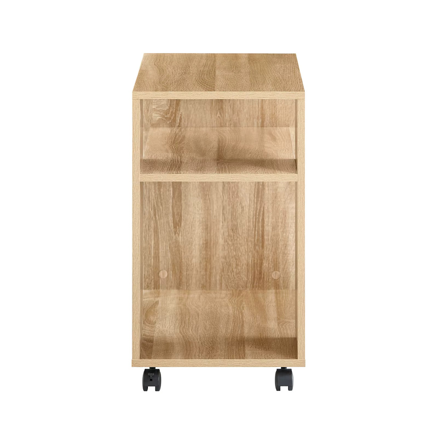 SoBuy Beistelltisch FBT34 mit Rollen und Ablagefächern in Braun, B/T/H: 35 x 30 x 70 cm - Bild 2