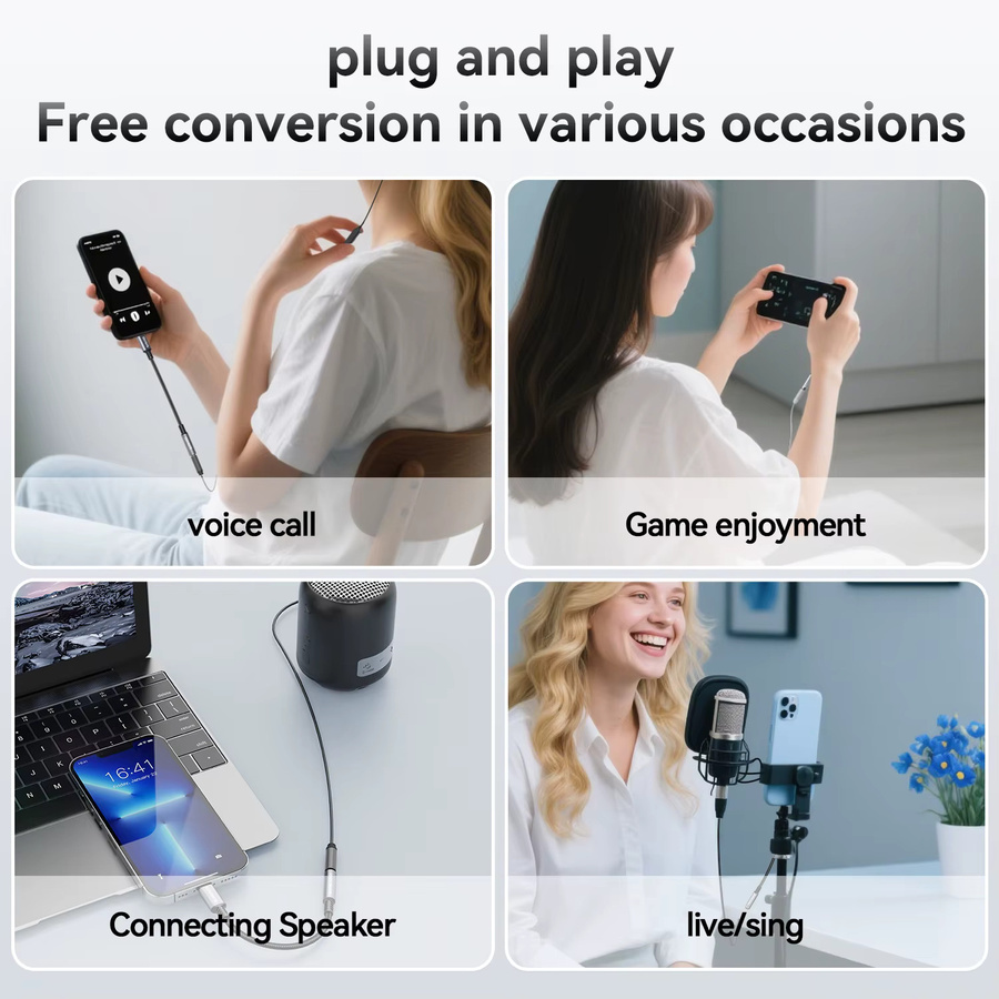 SUNKANDI USB-C auf 3,5 mm Klinke Audio Adapter Converter in Schwarz und Grau für iPad, Samsung und MacBook - Bild 3