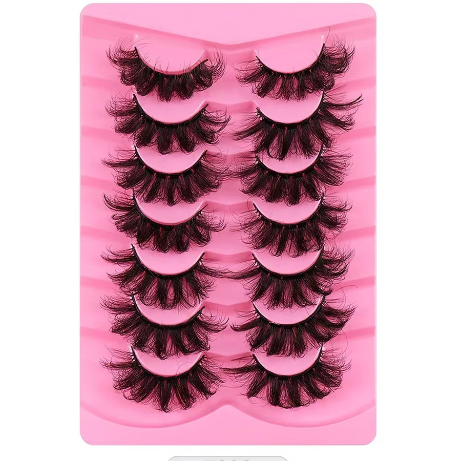 JIEFUXIN Faux Nerz Wimpern, Black, Natürlich, Unisex - Bild 6