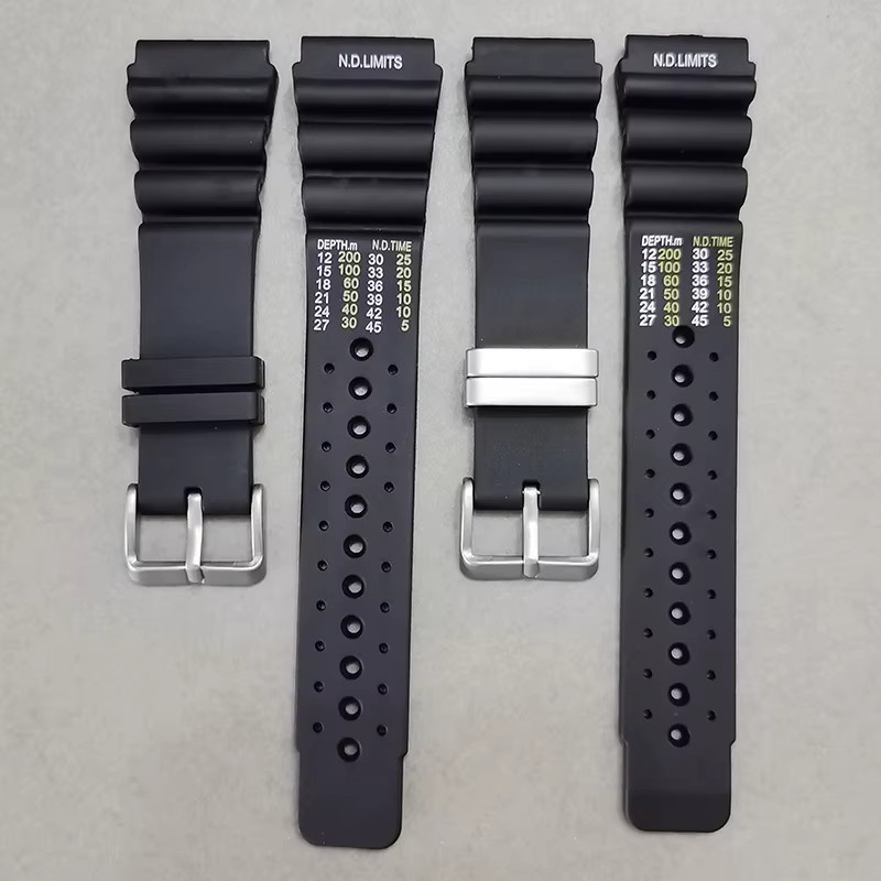 HQstrap Uhrenarmband Kautschuk, Schwarz, Unisex - Bild 2