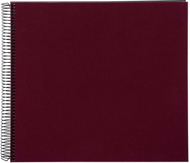 goldbuch Spiralalbum in Weinrot mit 40 schwarzen Seiten, B/H: 30 x 35 cm - Bild 1