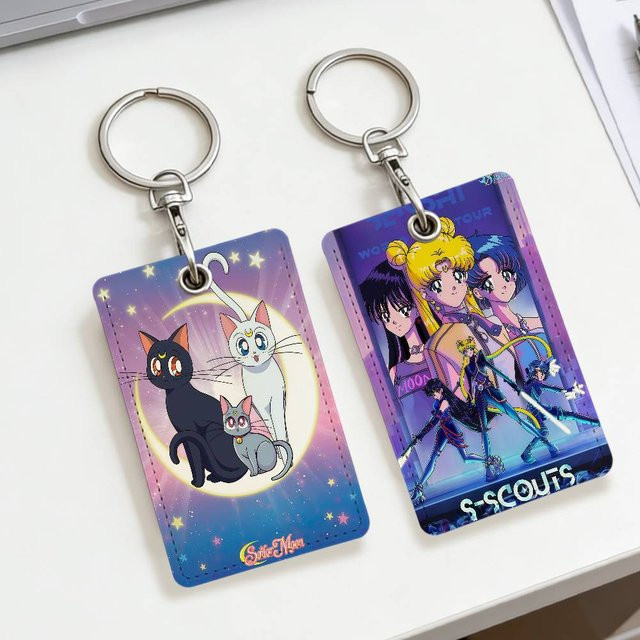 bilibili Schlüsselanhänger, PU-Leder, S-SAILOR Cartoon MOON School - Bild 1