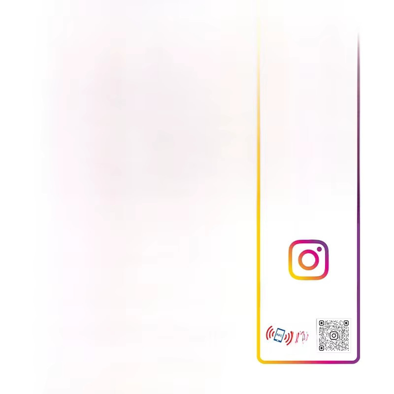 Acryl Social Media Display mit NFC und QR-Code für Instagram, Facebook und Google Reviews, Mehrfarbig, Höhe: 10,0 cm - Bild 4