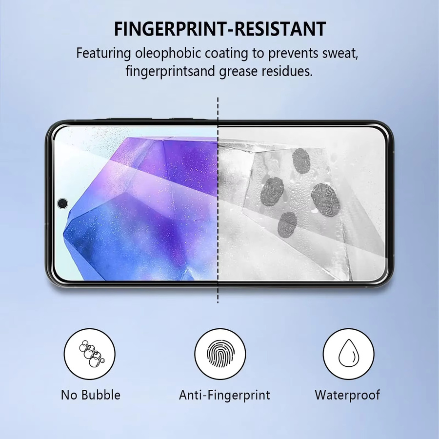 3er-Pack Displayschutzfolie aus gehärtetem Glas für Samsung Galaxy A55 A54 A35 A34 A25 A15 A14 A13 A05 transparent - Bild 3