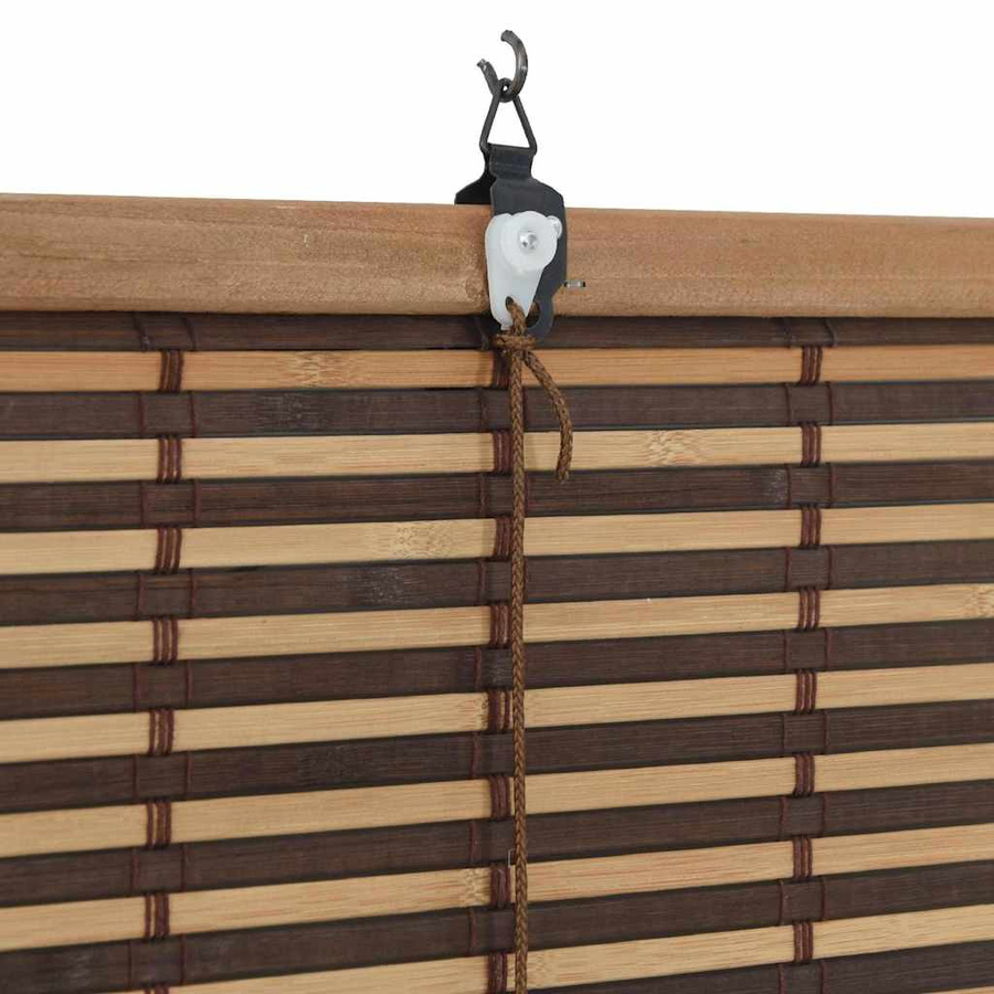 vidaXL Bambus-Rollo Braun, semi-transparent, B: 80 cm, H: 160 cm - Bild 8