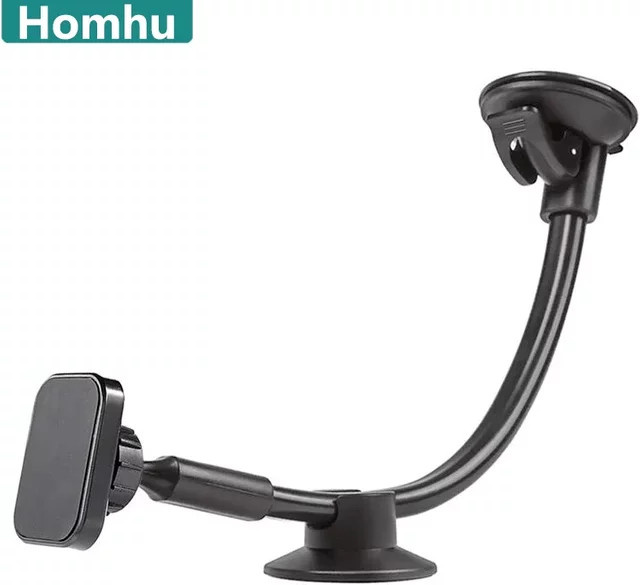 Homhu Magnetische Universal Handyhalterung für das Auto mit langem Arm für Windschutzscheibe und Dashboard in Schwarz - Bild 1