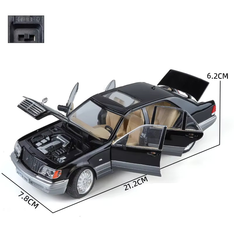 Welly Mercedes Benz W140 S320, Modellauto, 1:24, Metall, mit Licht und Sound - Bild 5