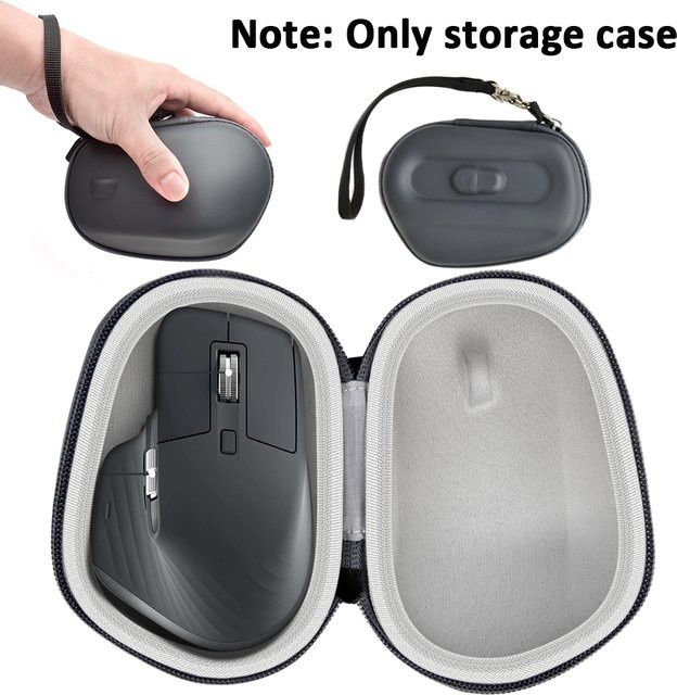 Kasfoti Tragbare Bluetooth-Maus-Aufbewahrungstasche in Grau, kompatibel mit Logitech MX Master 3s, Master 3 und MX Master 2s - Bild 1