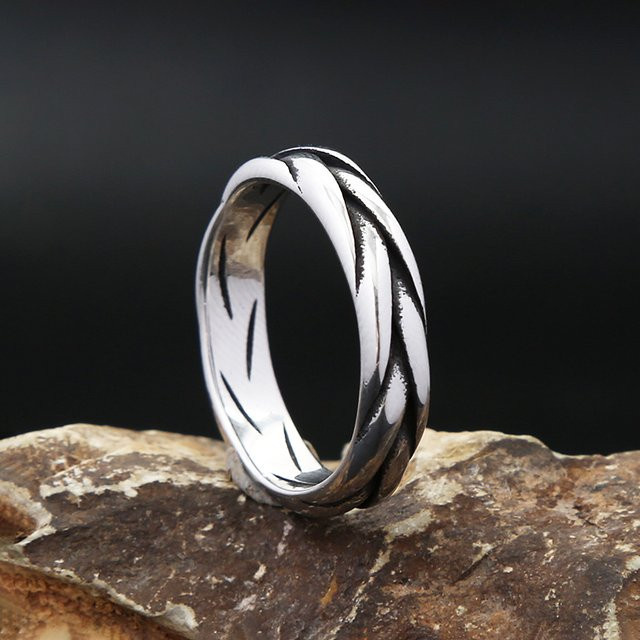 owlucky Ring, Edelstahl, Silber, Wikinger Celtics Knoten, Unisex - Bild 1