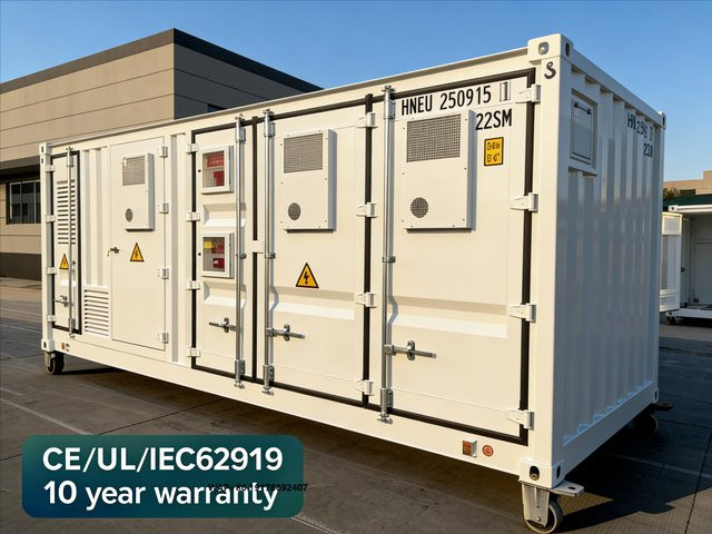 Solarenergie-Speicherbatterie-Container mit LiFePO4-Batterie und BESS-System in Weiß - Bild 1