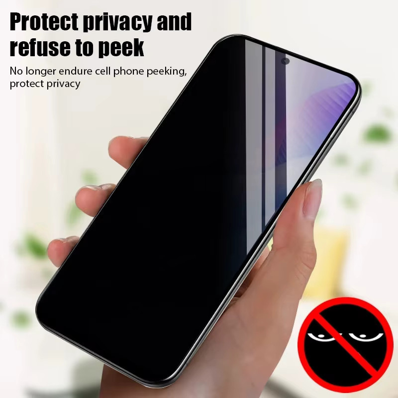 Xiaomi Anti-Spion Sichtschutzfolie aus gehärtetem Glas für Poco C3 C51 A1 A2 Plus Redmi 9A 9C NFC 9i 9AT in Schwarz - Bild 4