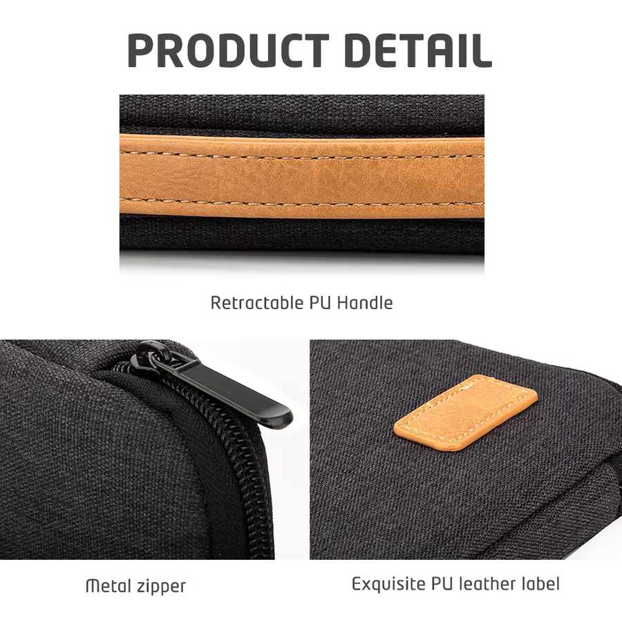 BOKEN Laptop-Hülle Slim Tragetasche für MacBook Air/Pro, Dell, HP und Xiaomi, stoßfest, Farbe: Grau - Bild 4