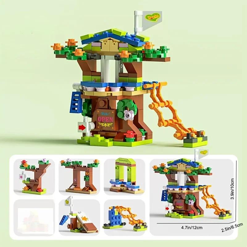 Affenmann Baumhaus Modell, 6 in 1, Bausteine, 152 Teile, ab 6 Jahren - Bild 2