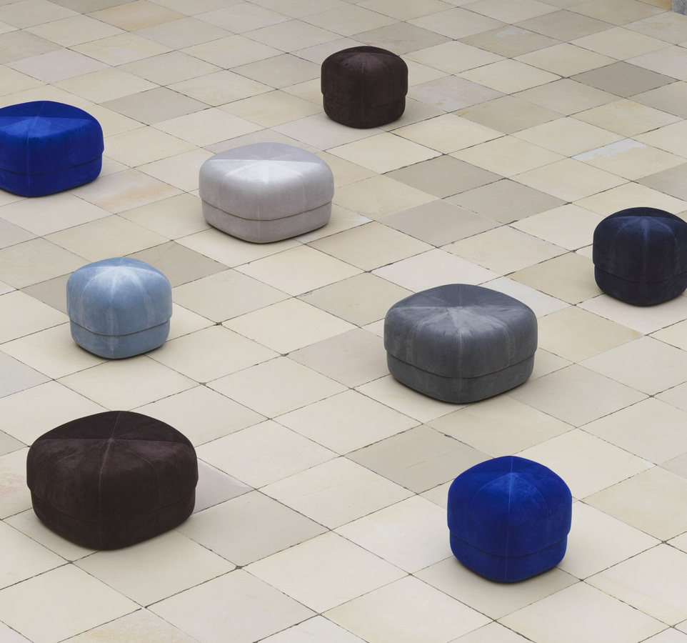 Normann Copenhagen Circus Hocker in Braun mit Veloursstoff - Bild 4