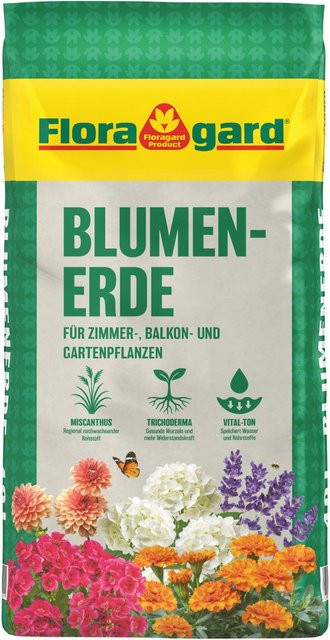 Floragard Blumenerde für Ziergarten und Zimmerpflanzen, 40 l - Bild 1