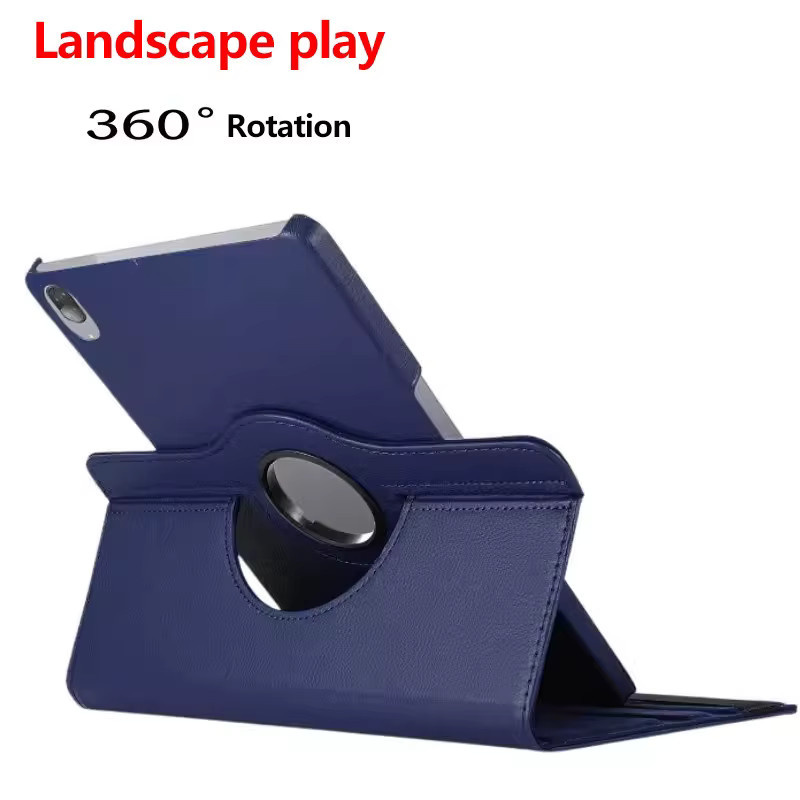 Xiaomi Redmi Pad 2 SE 360 Grad drehbare Leder-Tablet-Hülle mit Standfunktion und Anti-Drop-Schutz in Grün oder Blau - Bild 1